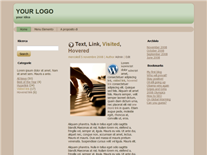 Template preview: Coffeeandgreen per Wordpress