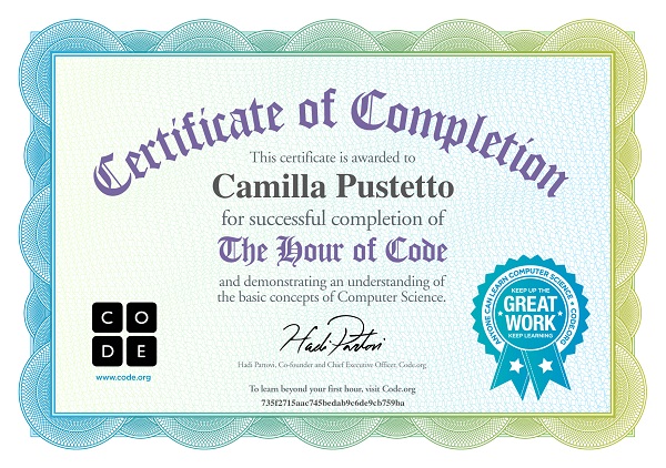 Diploma di CODE.ORG