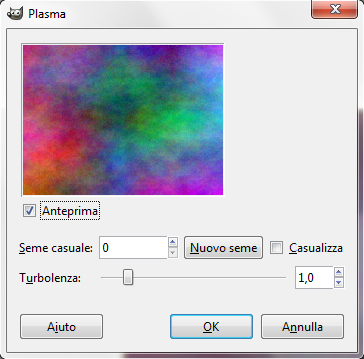 Il filtro Plasma in Gimp