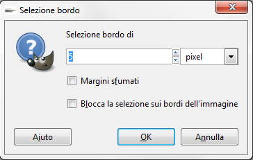 La selezione del bordo con Gimp