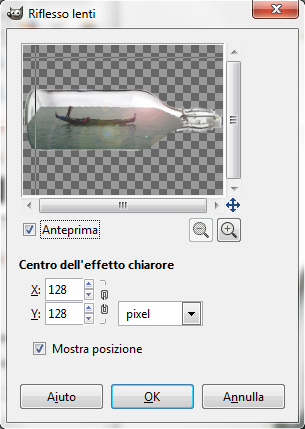 Il filtro Riflesso Lenti in Gimp