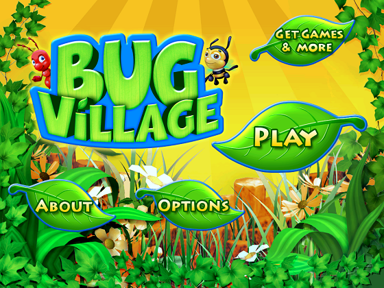 La schermata iniziale di Bug Village
