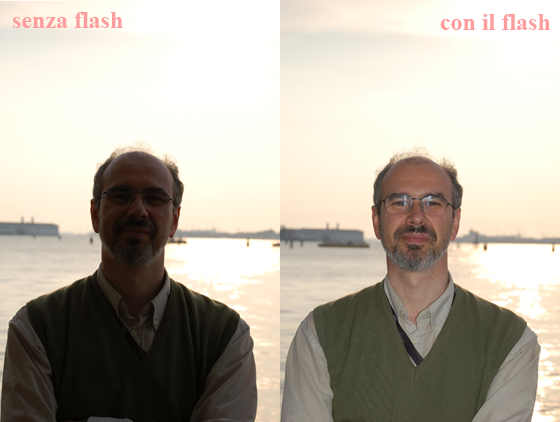 Il flash usato in controluce