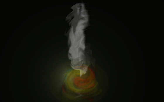 Fuoco e fumo creati con Gimp