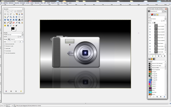 Il risultato finale in Gimp