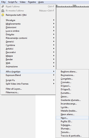 Il filtro Neon in Gimp