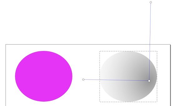 Le due sfere da sovrapporre in Inkscape