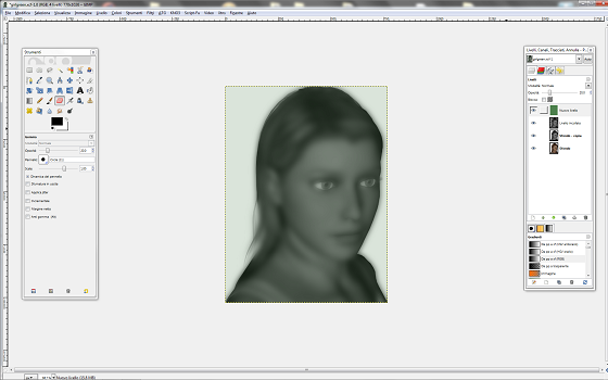 Il risultato finale in Gimp