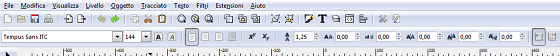 I controlli dello strumento Testo in Inkscape