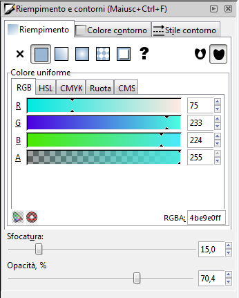 Il controllo Riempimento e contorni in Inkscape