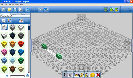 L'interfaccia di Lego Digital Designer