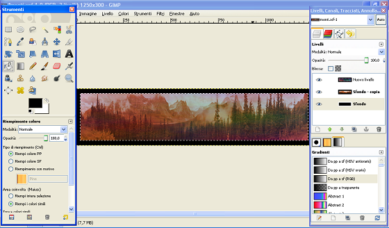 Il risultato finale in Gimp