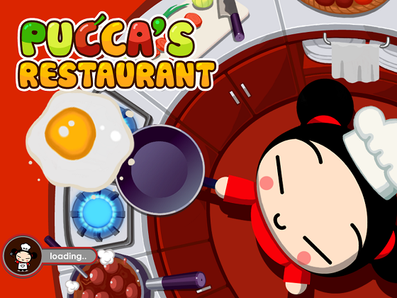 La schermata iniziale di Pucca's restaurant