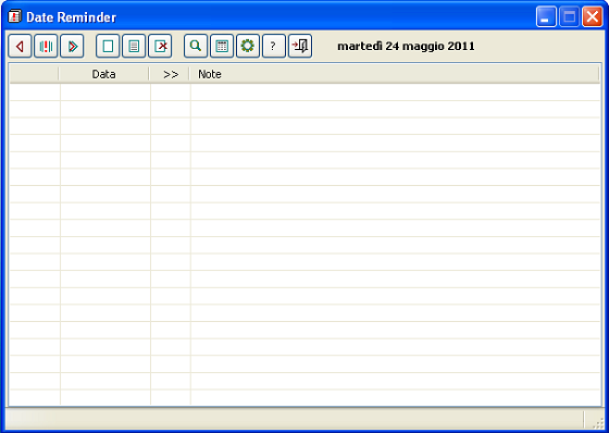 La schermata di Reminder