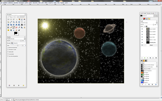 Il risultato finale in Gimp