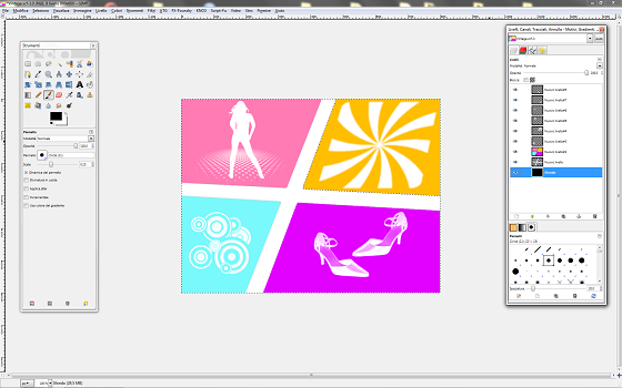 Il risultato finale in Gimp