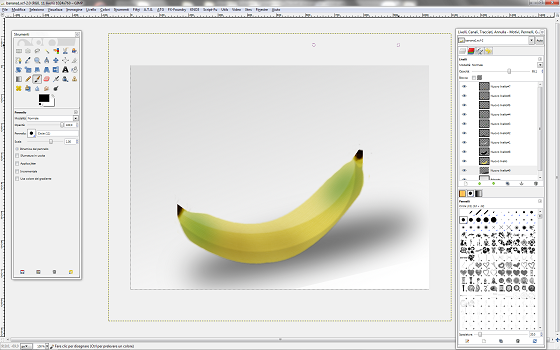 Il risultato finale in Gimp