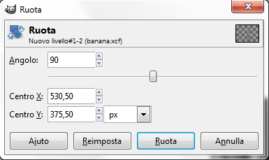 La rotazione in Gimp