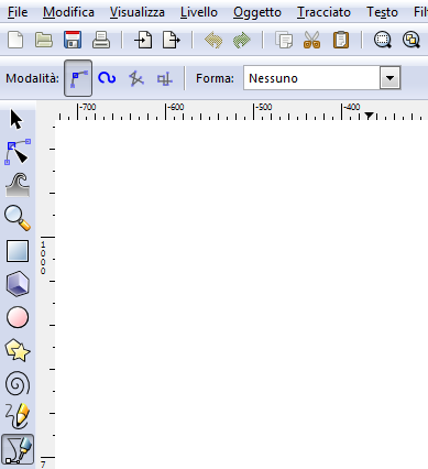 Lo strumento Disegna tracciati in Inkscape
