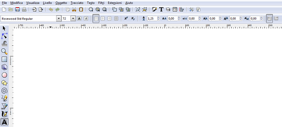 Lo strumento Crea Testo in Inkscape