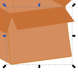 I bordi della scatola creati con Inkscape
