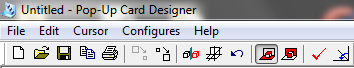 La barra del menu in Pop-Up Card Designer