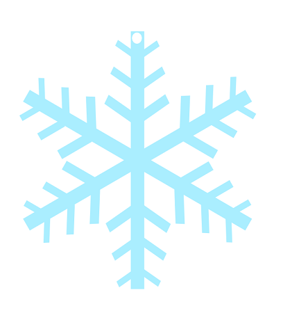 Il fiocco di neve disegnato con Inkscape