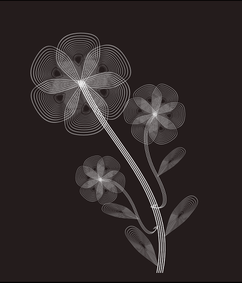 I fiori stilizzati disegnati con Inkscape