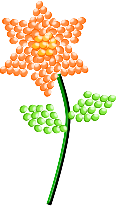 Il fiore di perline disegnato con Inkscape