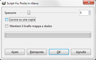 Il filtro Porta in rilievo in Gimp