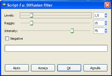Il filtro Diffusion in Gimp