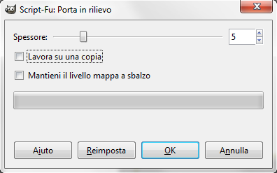Il filtro Porta in rilievo in Gimp