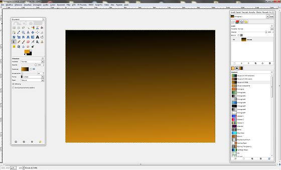 La sfumatura creata con Gimp