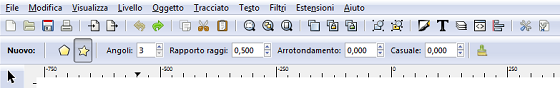 Il controllo dello strumento Crea Stelle in Inkscape