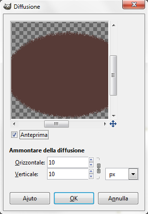 Il filtro Diffusione in Gimp