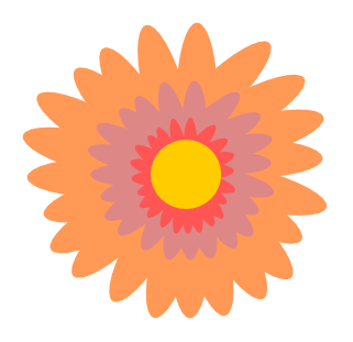 Il terzo fiore realizzato con Inkscape