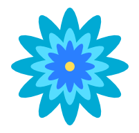 Il quinto fiore realizzato con Inkscape