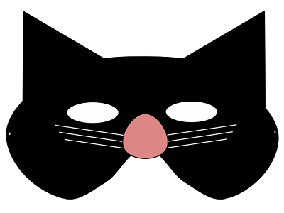 Maschera da gatto realizzata con Inkscape