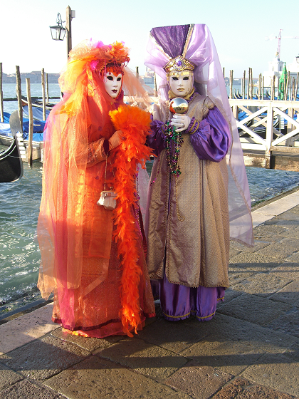 Maschere a Venezia per il carnevale