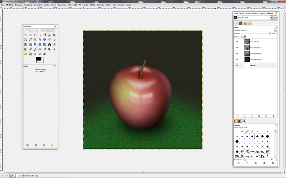 Il risultato finale in Gimp
