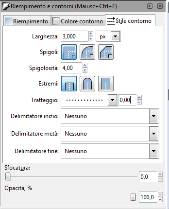 Il tratteggio regolato in Inkscape
