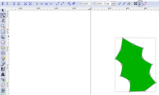 La foglia disegnata con Inkscape