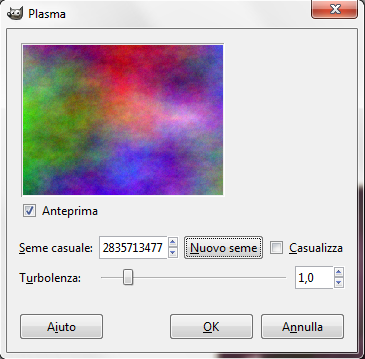 Il filtro Plasma in Gimp