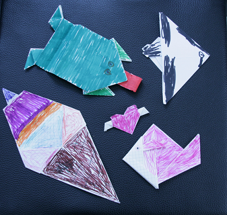 Origami realizzati con Camilla