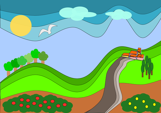 Un Paesaggio In Stile Cartoon Con Inkscape Csi Multimedia