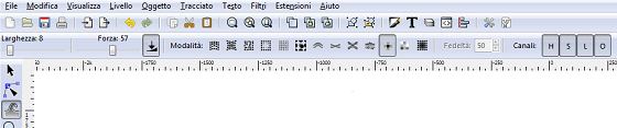 Lo strumento Tinteggia gli oggetti selezionati in Inkscape