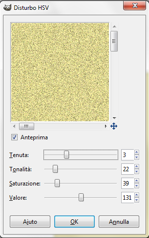 Il filtro di disturbo in Gimp