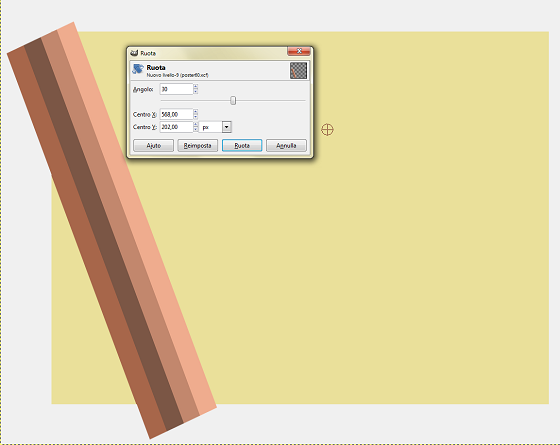 La rotazione in Gimp