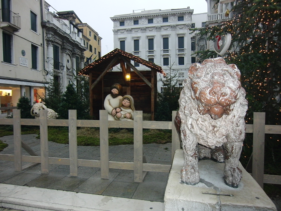 Il presepio in piazza San Marco a Venezia