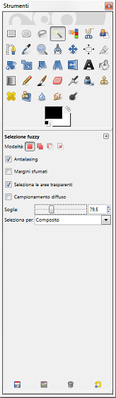 Impostiamo la Soglia per la selezione Fuzzy in Gimp